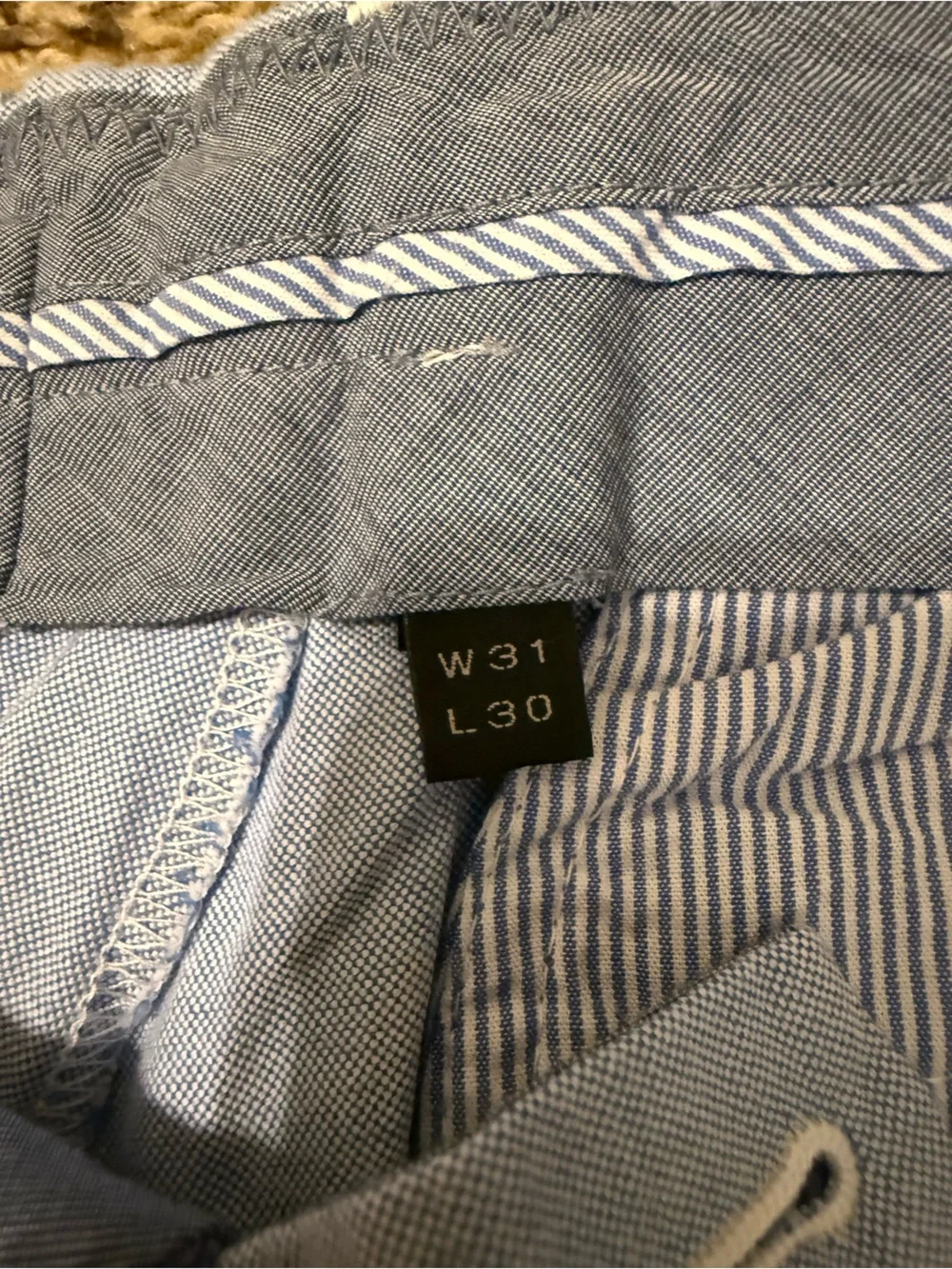 J. Crew Men’s Bowery Light Blue Chambray Chinos